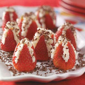 heavenly filled strawberries